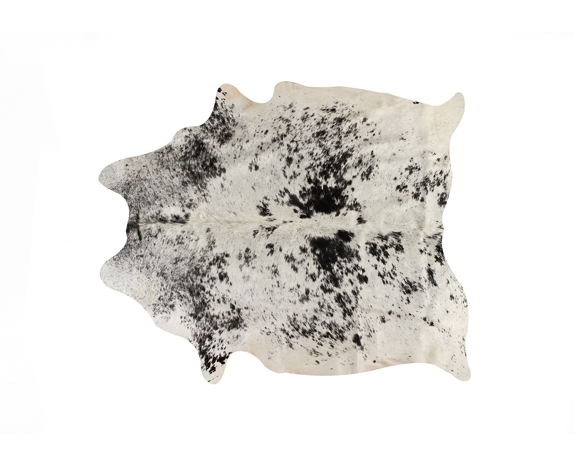 5' x 7' Black and White Cowhide Hand Knotted Area Rug