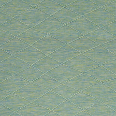 4' x 6' Blue Geometric Power Loom Non Skid Area Rug
