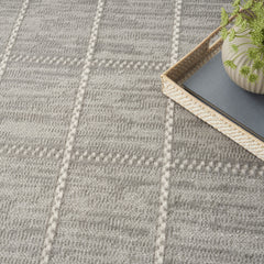 9' x 12' Gray Geometric Area Rug