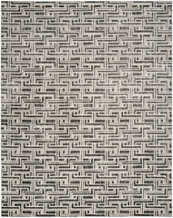 8' x 10' Gray Geometric Distressed Area Rug