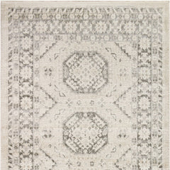 4' x 6' Gray Geometric Distressed Area Rug