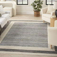 5' x 7' Gray Geometric Area Rug