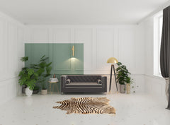 5' x 7' Beige and Brown Cowhide Hand Knotted Area Rug