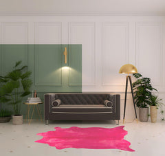 5' x 7' Pink Cowhide Hand Knotted Area Rug