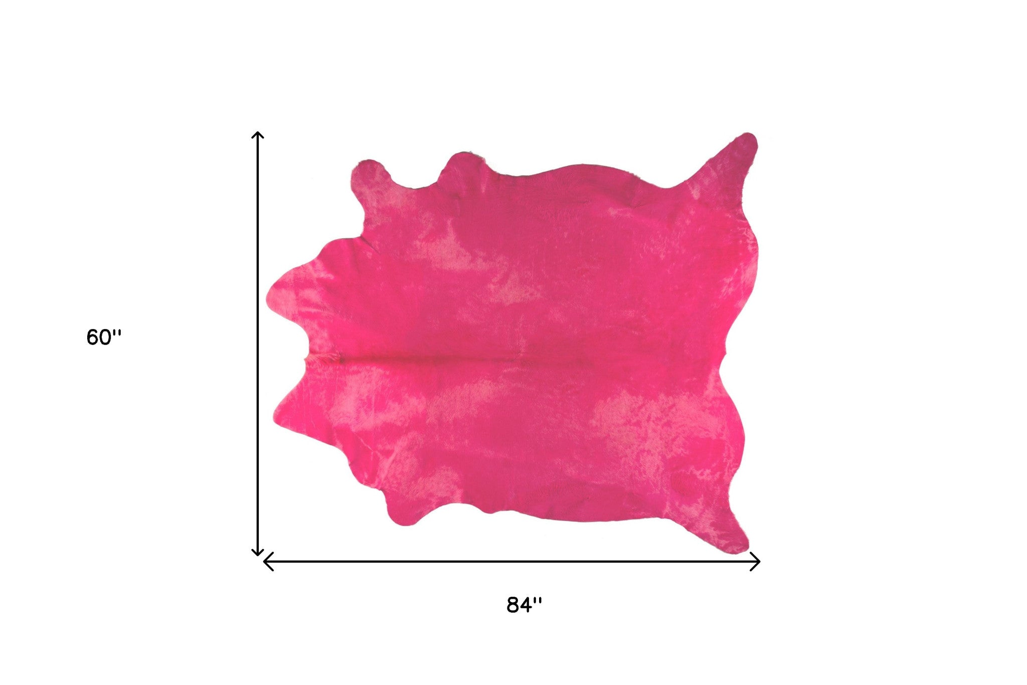 5' x 7' Pink Cowhide Hand Knotted Area Rug