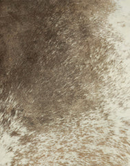 5' x 7' Brown and White Cowhide Hand Knotted Area Rug