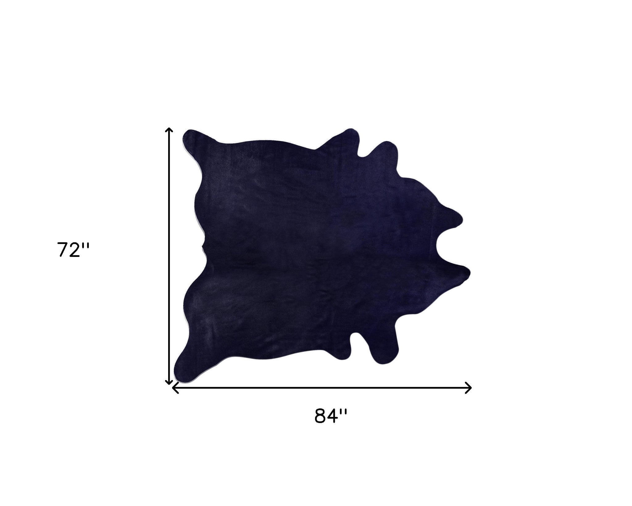 6' x 7' Midnight Cowhide Hand Knotted Area Rug