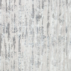 8' x 11' Silver Abstract Washable Non Skid Area Rug