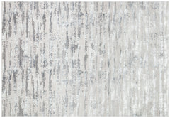 8' x 11' Silver Abstract Washable Non Skid Area Rug