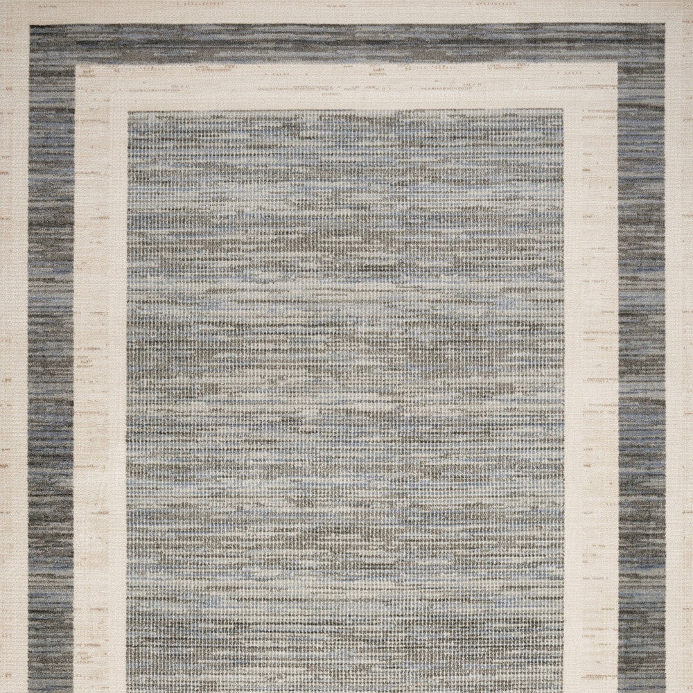 9' x 12' Gray Geometric Area Rug