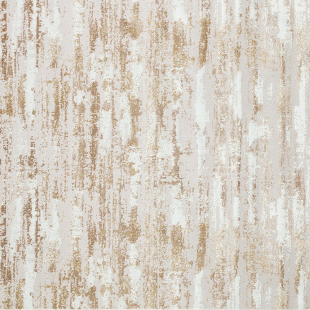 5' x 8' Beige Abstract Washable Non Skid Area Rug