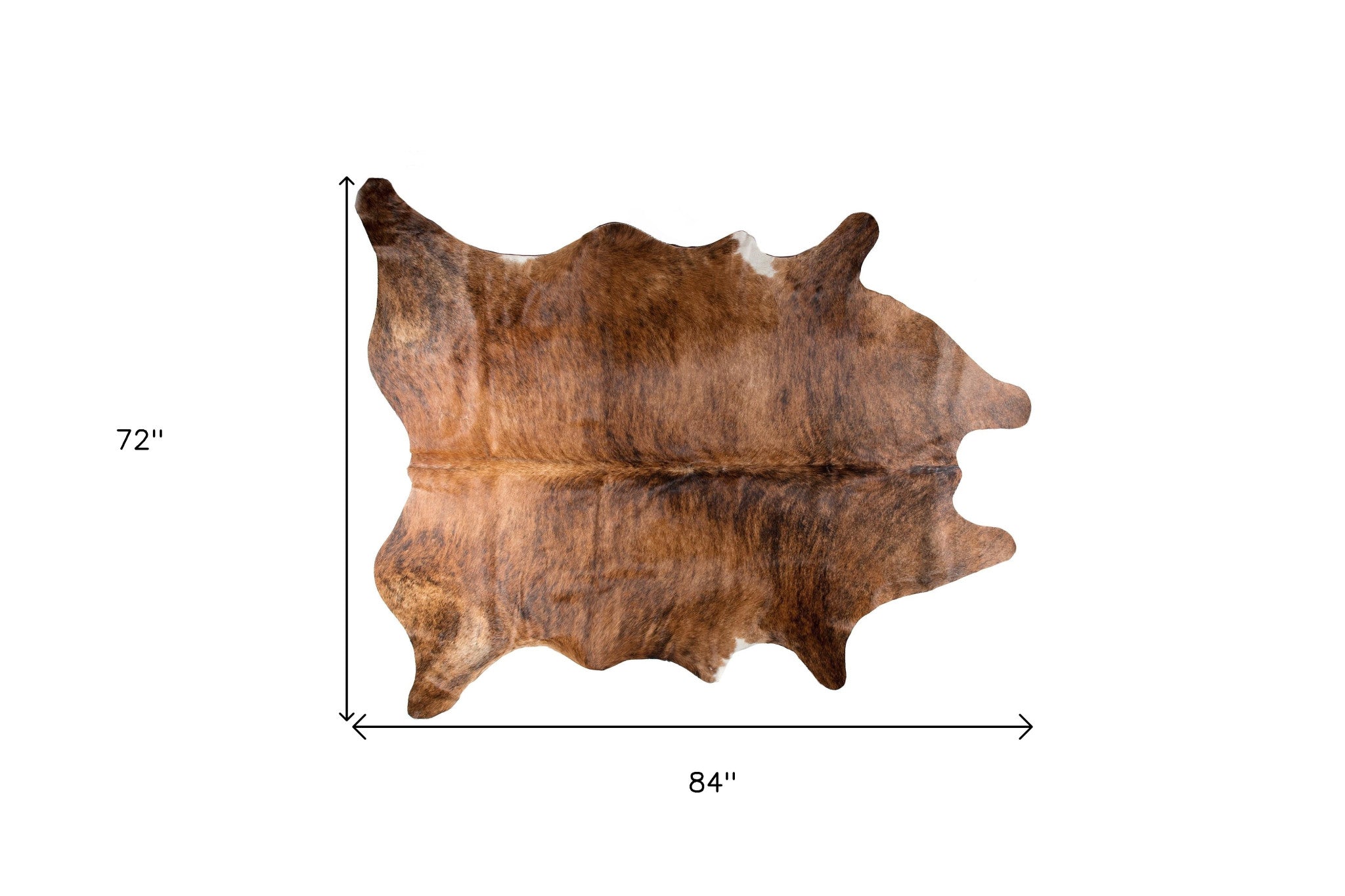 6' x 7' Brown Cowhide Hand Knotted Area Rug