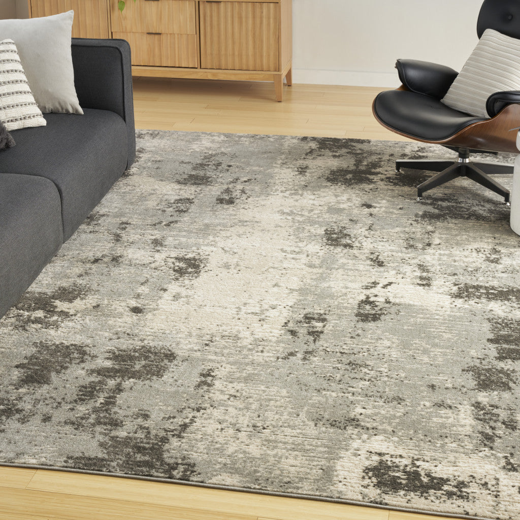 8' x 10' Cream Abstract Area Rug