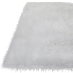 5' x 7' White Sheepskin Washable Area Rug
