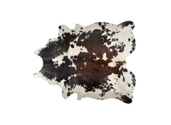 5' x 7' Brown and White Cowhide Hand Knotted Area Rug