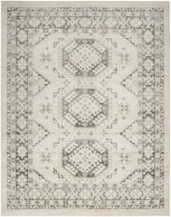 5' x 7' Gray Geometric Distressed Area Rug