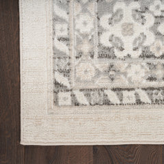 5' x 7' Gray Geometric Distressed Area Rug
