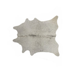 5' x 7' Light Gray Cowhide Hand Knotted Area Rug