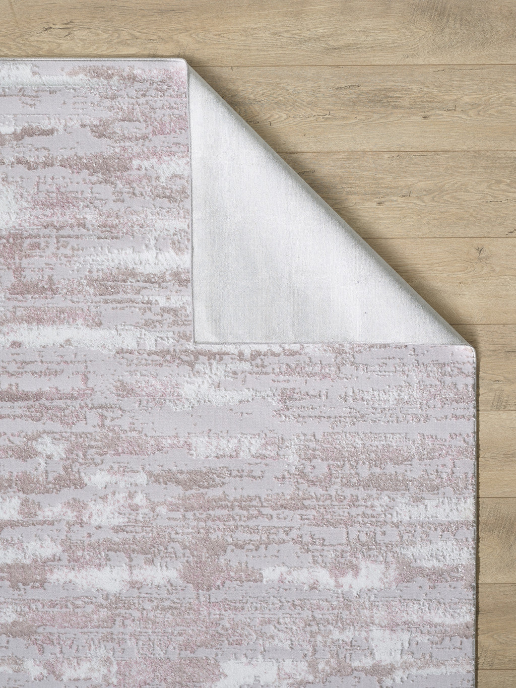 8' x 11' Pink Abstract Washable Non Skid Area Rug