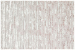 8' x 11' Pink Abstract Washable Non Skid Area Rug