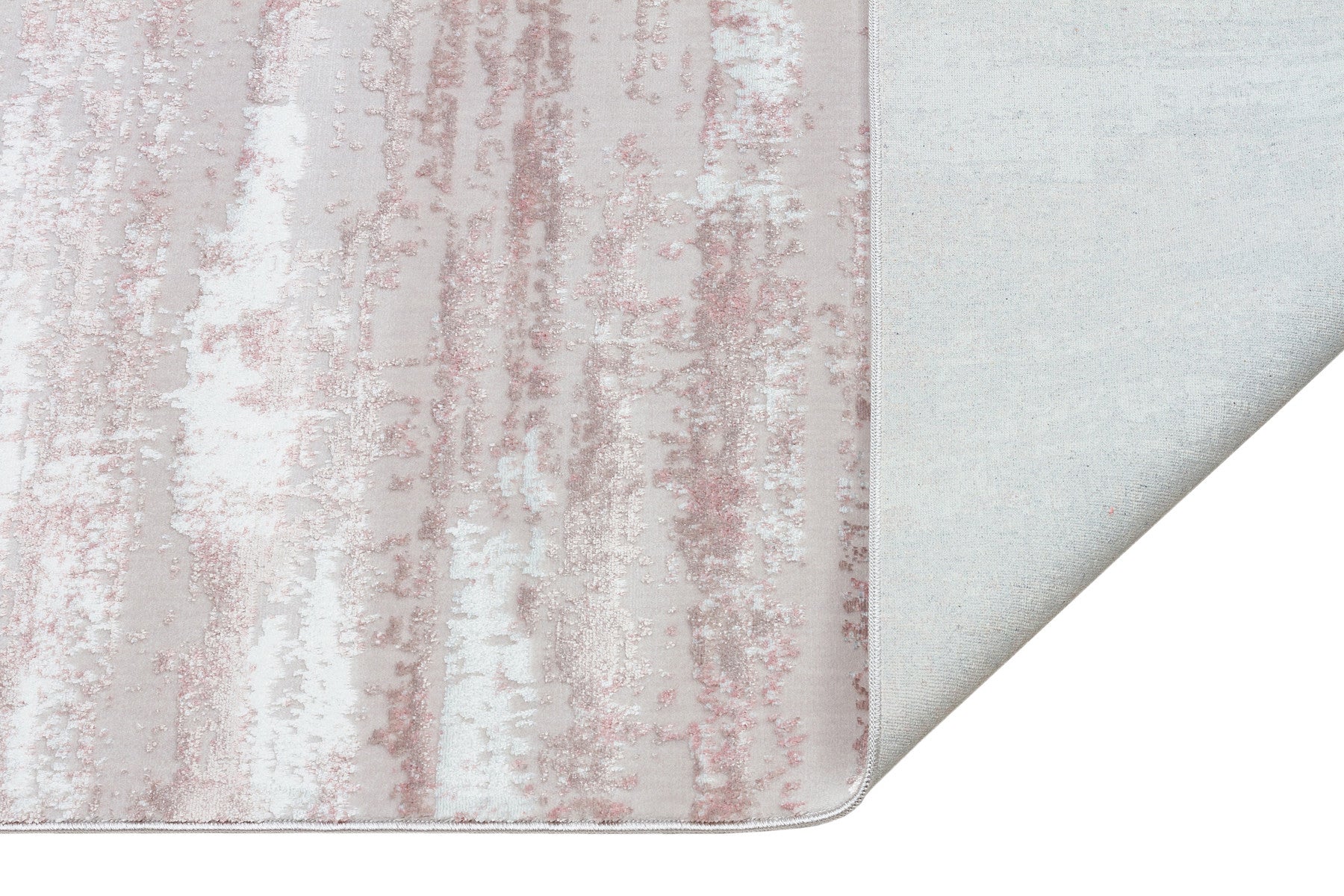 8' x 11' Pink Abstract Washable Non Skid Area Rug