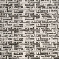 5' x 7' Gray Geometric Distressed Area Rug