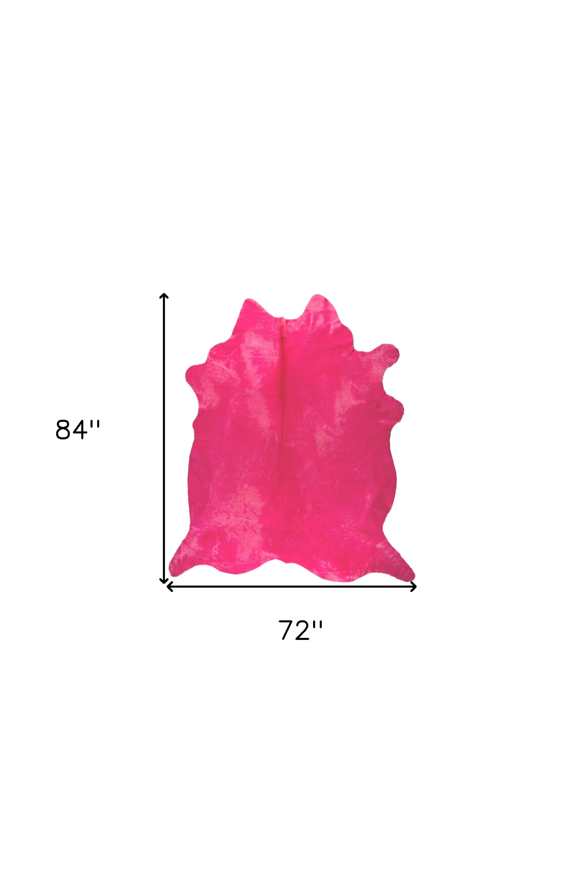 6' x 7' Pink Cowhide Hand Knotted Area Rug