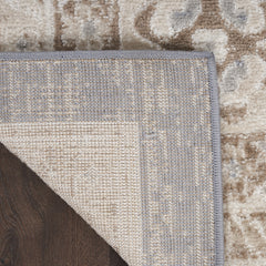 5' x 7' Blue Geometric Distressed Area Rug