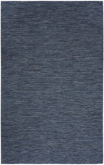 4' x 6' Blue Geometric Power Loom Non Skid Area Rug
