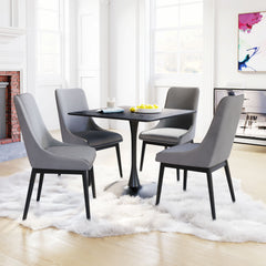 Square Black Pedestal Dining Table