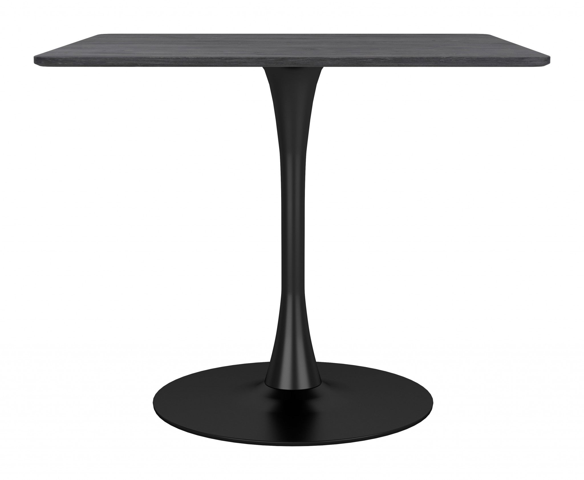 Square Black Pedestal Dining Table