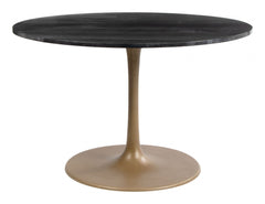 47" Gold Steel Dining Table