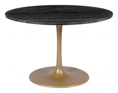 47" Gold Steel Dining Table