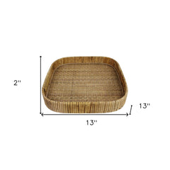 Jumbo Braided Bamboo Square Tray