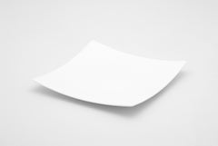 13" White Square Bone China Platter