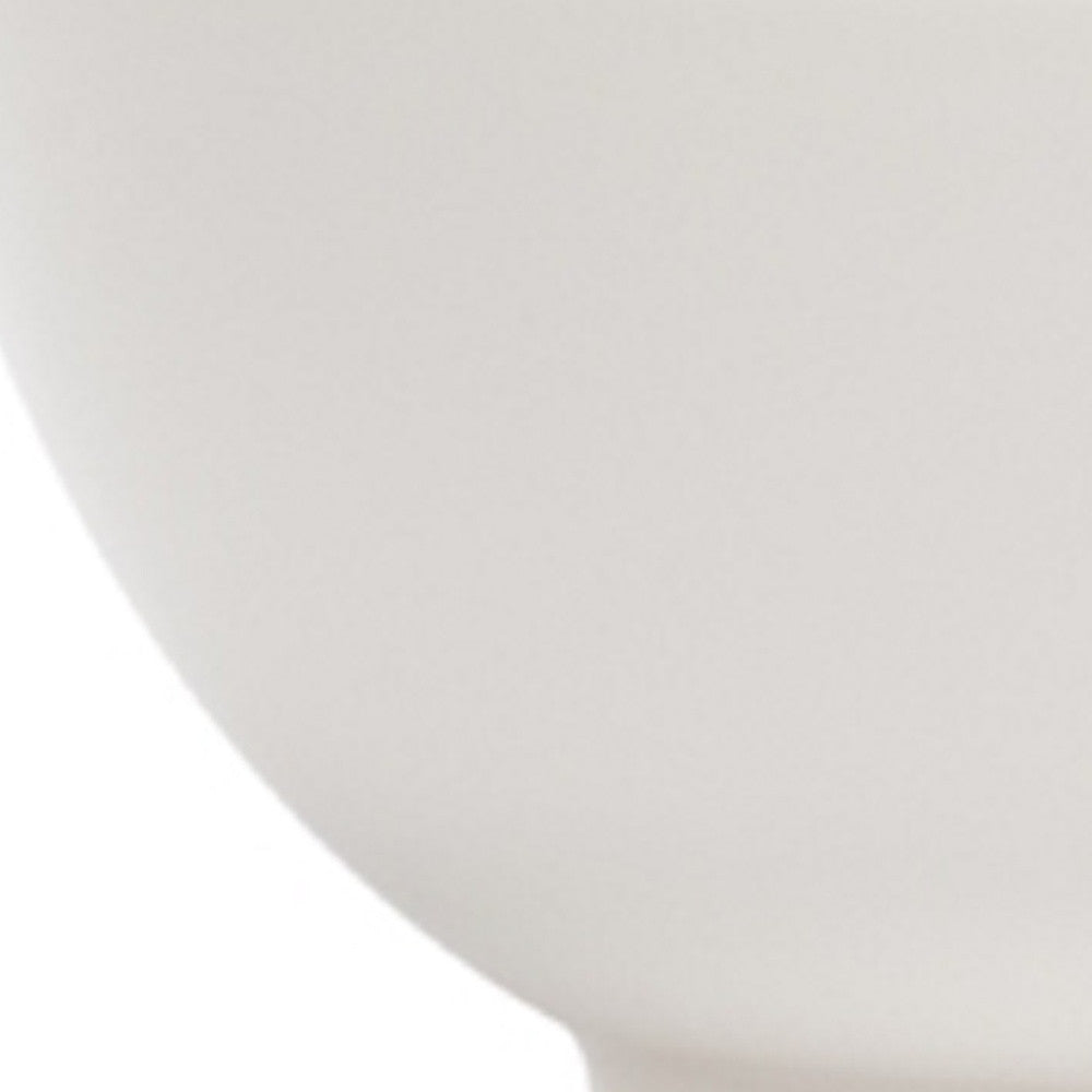 White Porcelain Large Round Serve Bowl