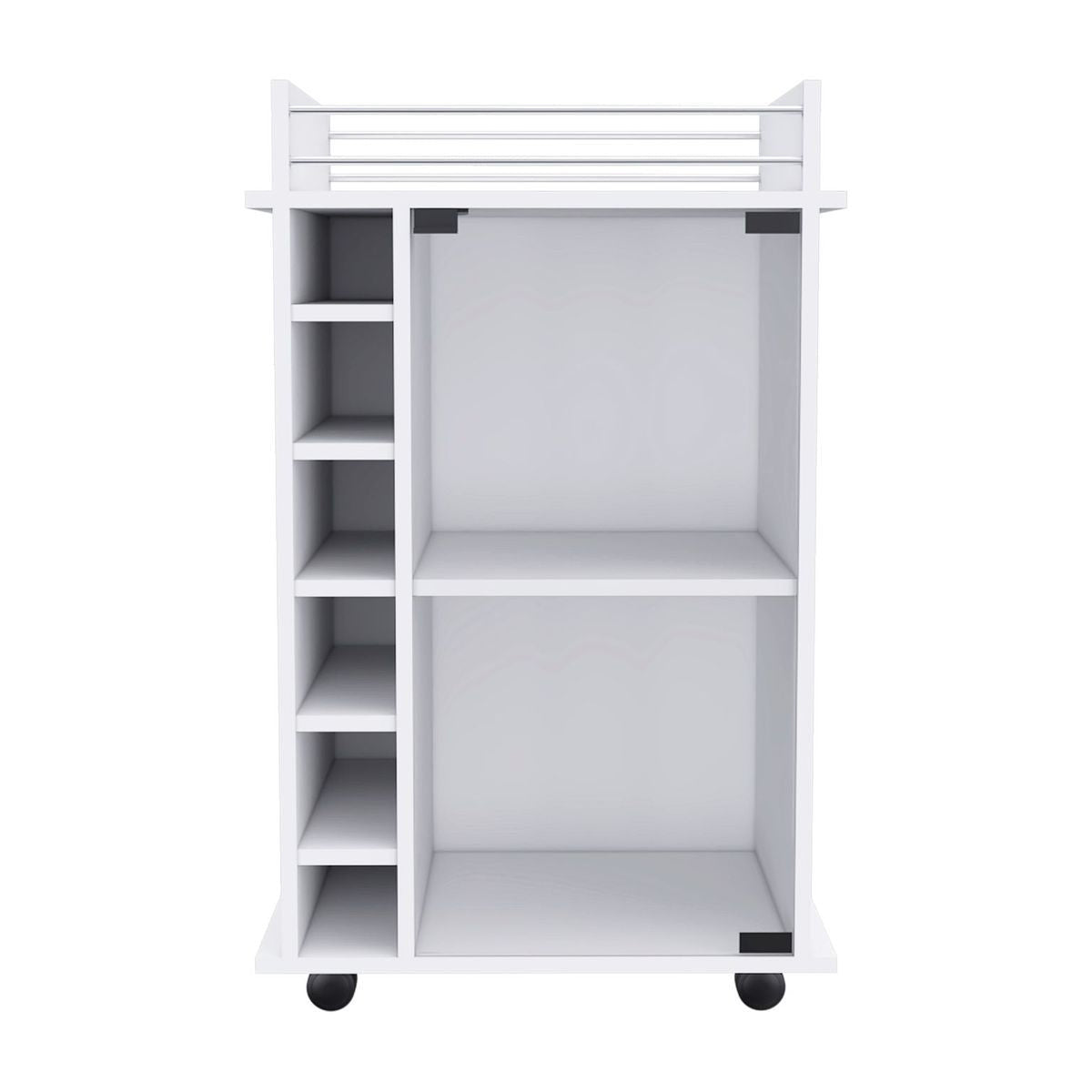 24" White Bar Cabinet With Multiple Shelves