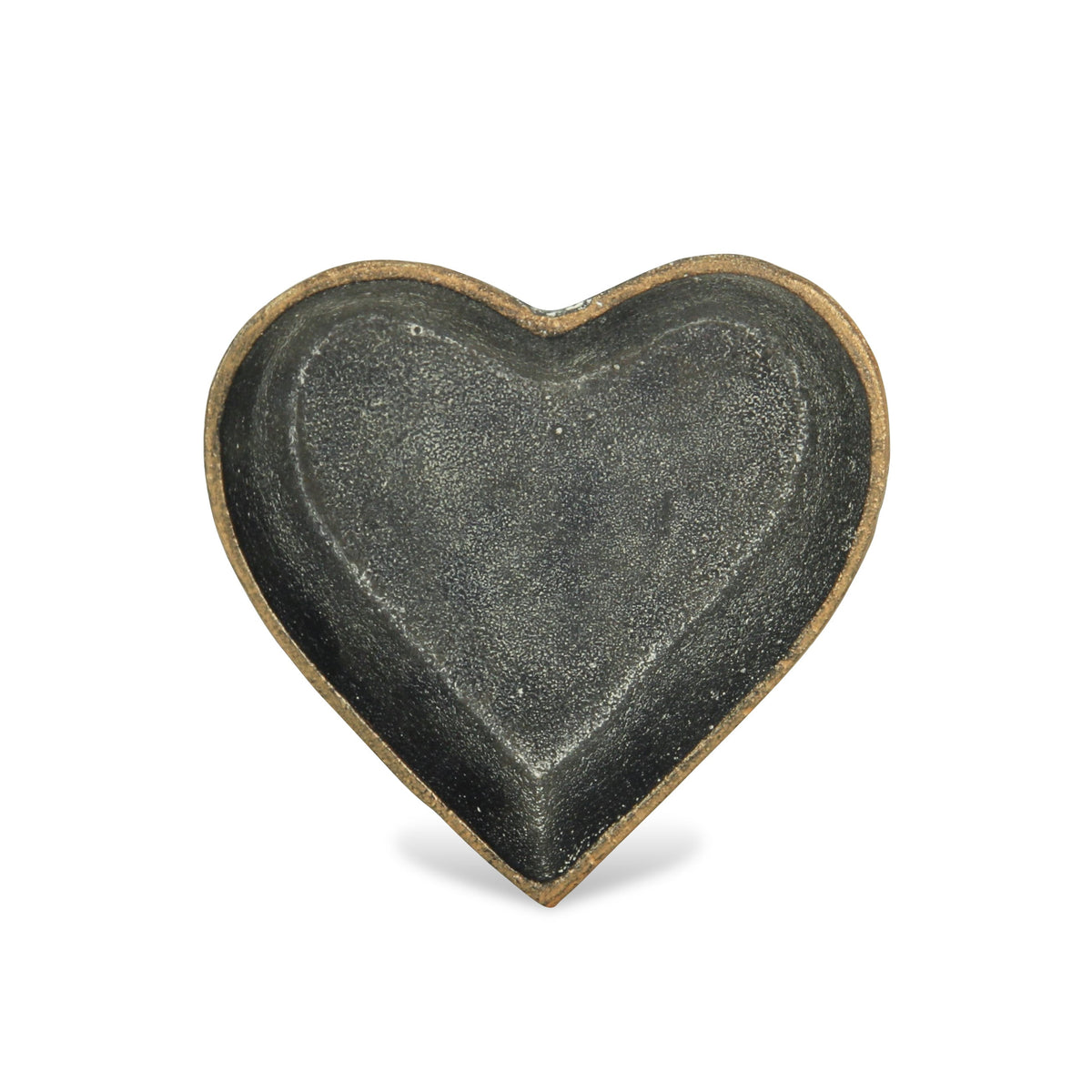 6" Black Heart Metal Heart Handmade Vanity Tray