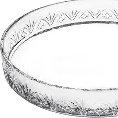 12" Clear Round Crystal Tray