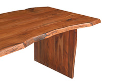 108" Brown Solid Wood Dining Table