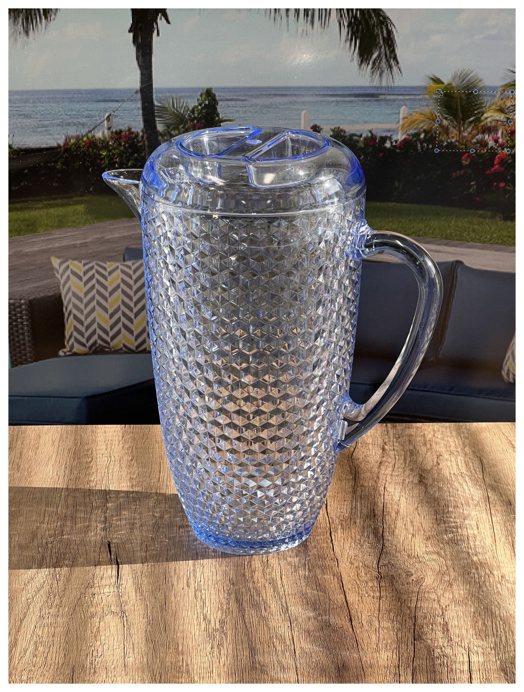 2.5 Quart Blue Diamond Acrylic Pitcher