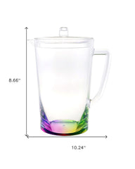 2.75 Quart Clear and Rainbow Acrylic Pitcher