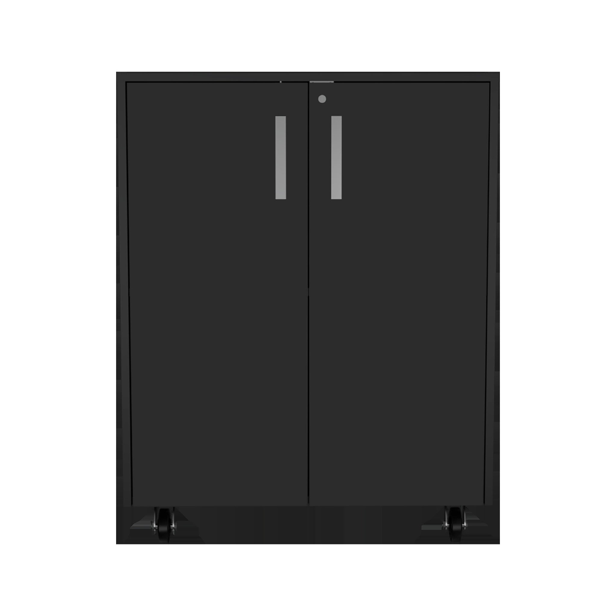 28" Black Wall mounted Accent Cabinet With Four Shelves