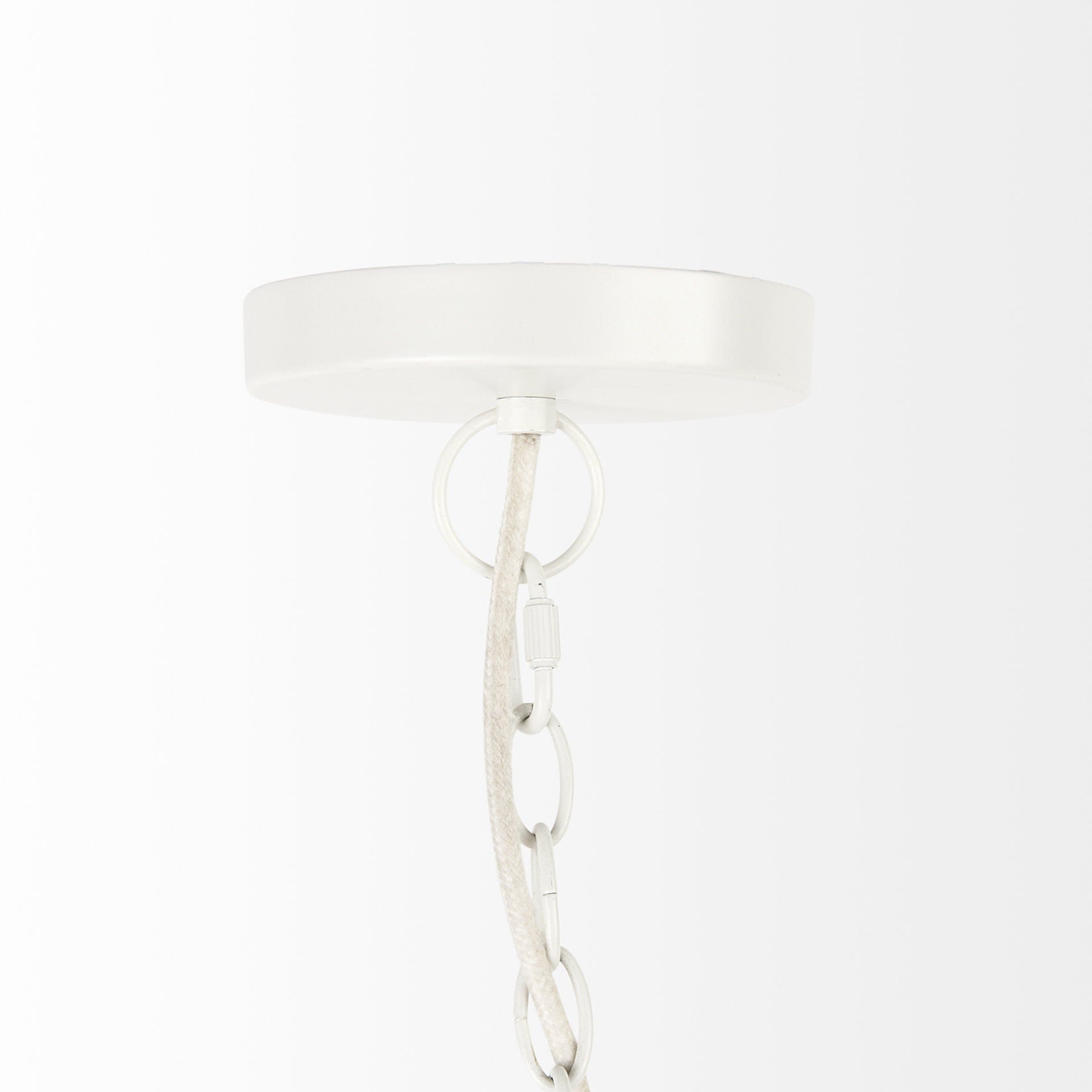 Whitewash Beaded Hanging Chandelier