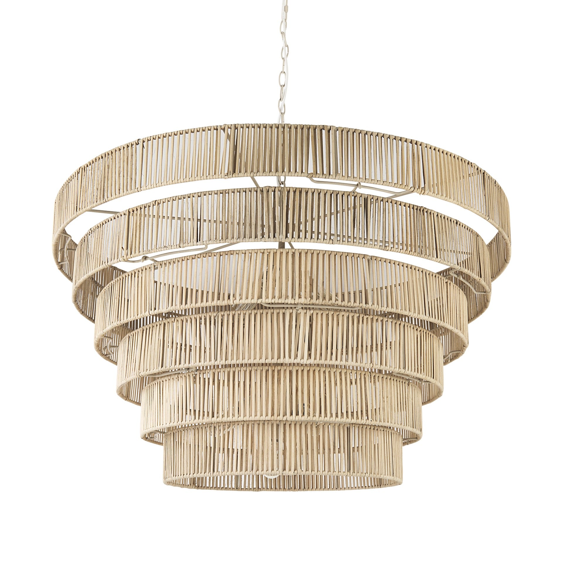 Light Brown Six Tier Hanging Chandelier