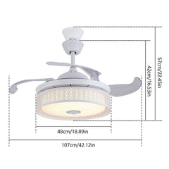 Compact Ceiling Fan And Lamp With Remote