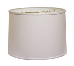 17" White Throwback Drum No Slub Lampshade