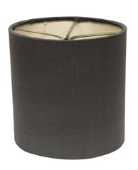 6" Graphite with Natural Lining Set of 6 Drum Chandelier Lampshades