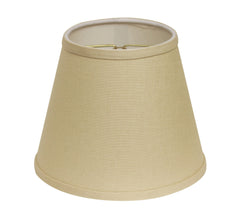 8" Parchment Biege Hardback Empire Linen Lampshade