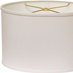 12" White Throwback Oval No Slub Lampshade